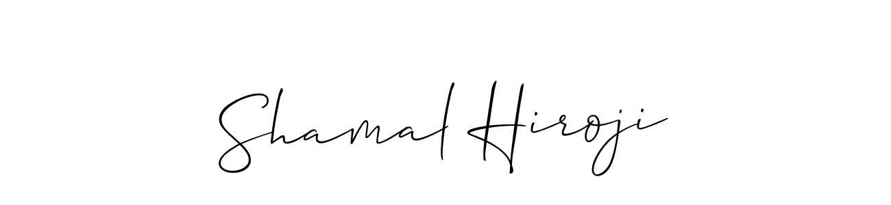 Allison_Script is a professional signature style that is perfect for those who want to add a touch of class to their signature. It is also a great choice for those who want to make their signature more unique. Get Shamal Hiroji name to fancy signature for free. Shamal Hiroji signature style 2 images and pictures png