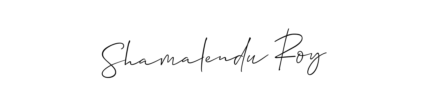 Design your own signature with our free online signature maker. With this signature software, you can create a handwritten (Allison_Script) signature for name Shamalendu Roy. Shamalendu Roy signature style 2 images and pictures png