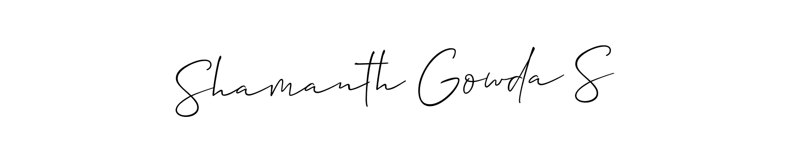 How to Draw Shamanth Gowda S signature style? Allison_Script is a latest design signature styles for name Shamanth Gowda S. Shamanth Gowda S signature style 2 images and pictures png