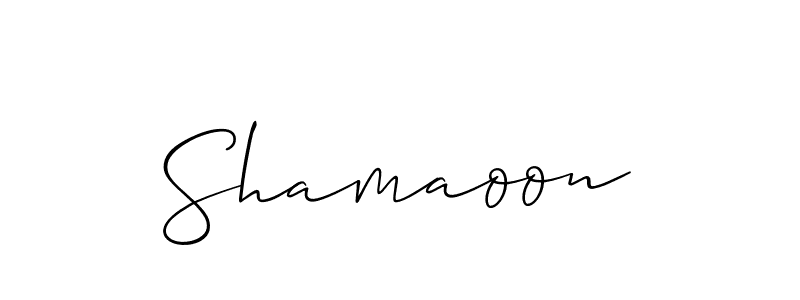 How to make Shamaoon name signature. Use Allison_Script style for creating short signs online. This is the latest handwritten sign. Shamaoon signature style 2 images and pictures png