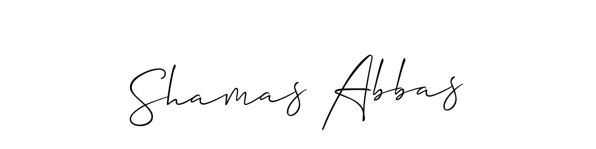 Also we have Shamas Abbas name is the best signature style. Create professional handwritten signature collection using Allison_Script autograph style. Shamas Abbas signature style 2 images and pictures png