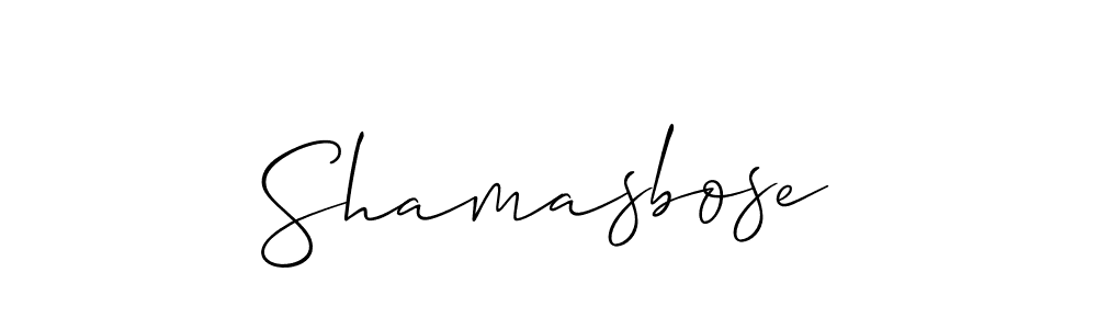 Make a short Shamasbose signature style. Manage your documents anywhere anytime using Allison_Script. Create and add eSignatures, submit forms, share and send files easily. Shamasbose signature style 2 images and pictures png