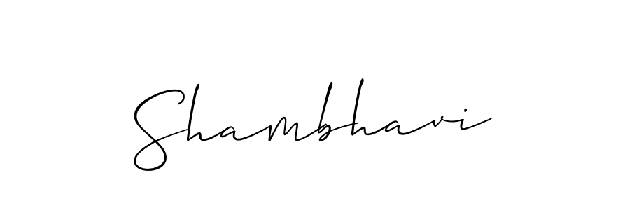 How to make Shambhavi signature? Allison_Script is a professional autograph style. Create handwritten signature for Shambhavi name. Shambhavi signature style 2 images and pictures png