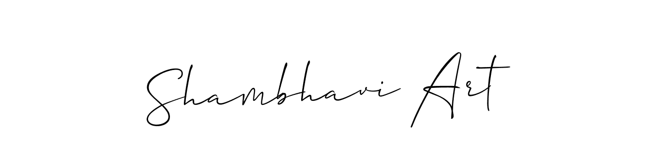 Use a signature maker to create a handwritten signature online. With this signature software, you can design (Allison_Script) your own signature for name Shambhavi Art. Shambhavi Art signature style 2 images and pictures png
