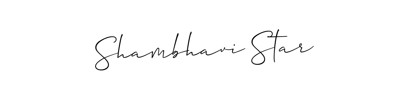 Best and Professional Signature Style for Shambhavi Star. Allison_Script Best Signature Style Collection. Shambhavi Star signature style 2 images and pictures png