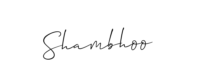 Also we have Shambhoo name is the best signature style. Create professional handwritten signature collection using Allison_Script autograph style. Shambhoo signature style 2 images and pictures png