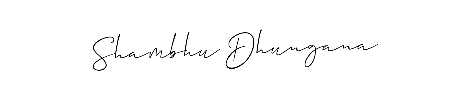 Allison_Script is a professional signature style that is perfect for those who want to add a touch of class to their signature. It is also a great choice for those who want to make their signature more unique. Get Shambhu Dhungana name to fancy signature for free. Shambhu Dhungana signature style 2 images and pictures png