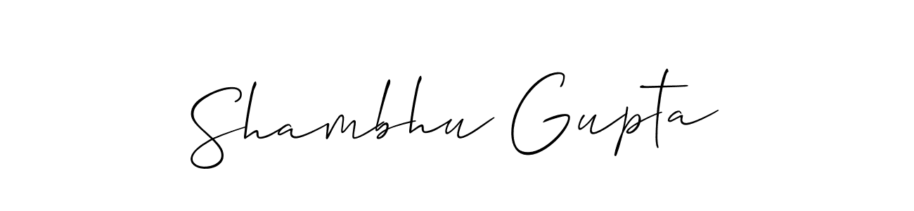 How to make Shambhu Gupta name signature. Use Allison_Script style for creating short signs online. This is the latest handwritten sign. Shambhu Gupta signature style 2 images and pictures png