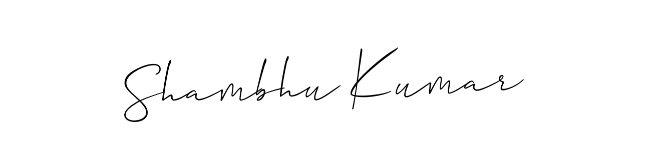 Use a signature maker to create a handwritten signature online. With this signature software, you can design (Allison_Script) your own signature for name Shambhu Kumar. Shambhu Kumar signature style 2 images and pictures png