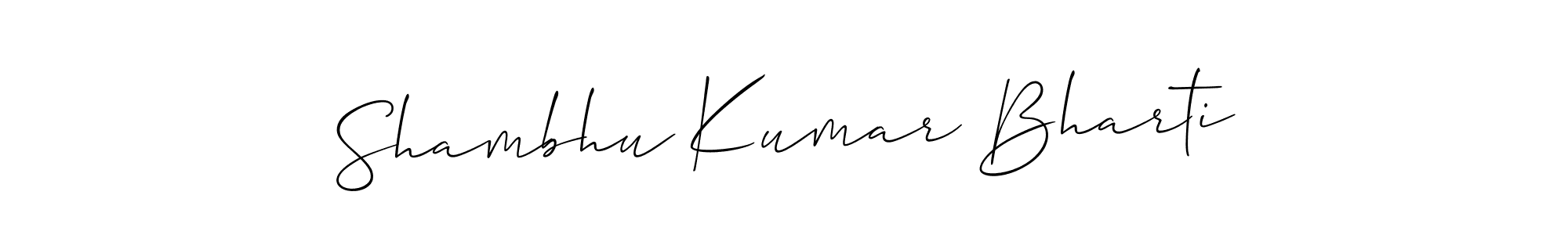 Similarly Allison_Script is the best handwritten signature design. Signature creator online .You can use it as an online autograph creator for name Shambhu Kumar Bharti. Shambhu Kumar Bharti signature style 2 images and pictures png