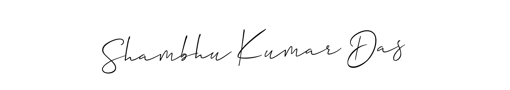Allison_Script is a professional signature style that is perfect for those who want to add a touch of class to their signature. It is also a great choice for those who want to make their signature more unique. Get Shambhu Kumar Das name to fancy signature for free. Shambhu Kumar Das signature style 2 images and pictures png