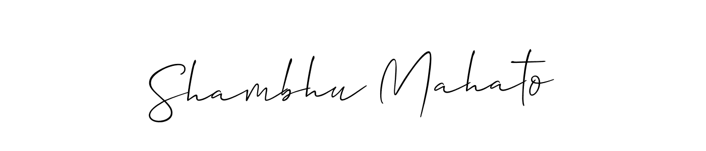 if you are searching for the best signature style for your name Shambhu Mahato. so please give up your signature search. here we have designed multiple signature styles  using Allison_Script. Shambhu Mahato signature style 2 images and pictures png