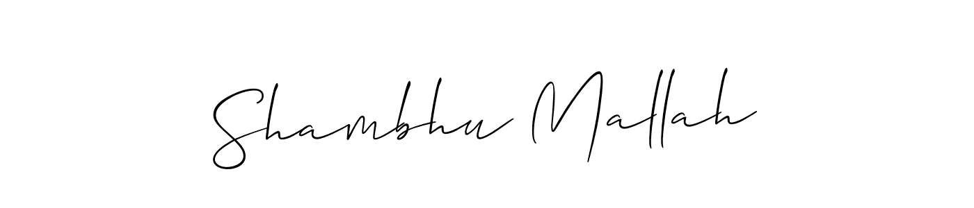 Design your own signature with our free online signature maker. With this signature software, you can create a handwritten (Allison_Script) signature for name Shambhu Mallah. Shambhu Mallah signature style 2 images and pictures png