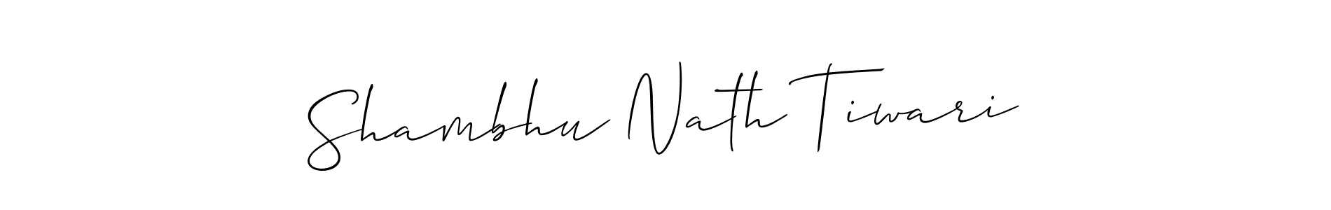You should practise on your own different ways (Allison_Script) to write your name (Shambhu Nath Tiwari) in signature. don't let someone else do it for you. Shambhu Nath Tiwari signature style 2 images and pictures png