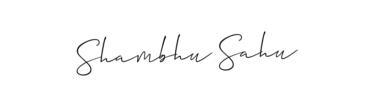 Design your own signature with our free online signature maker. With this signature software, you can create a handwritten (Allison_Script) signature for name Shambhu Sahu. Shambhu Sahu signature style 2 images and pictures png