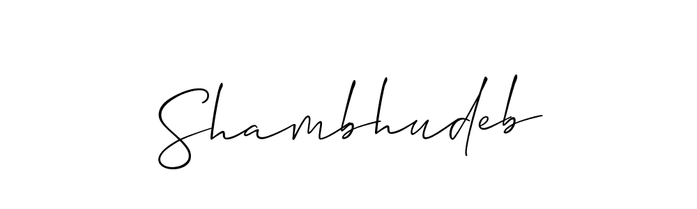 How to make Shambhudeb name signature. Use Allison_Script style for creating short signs online. This is the latest handwritten sign. Shambhudeb signature style 2 images and pictures png