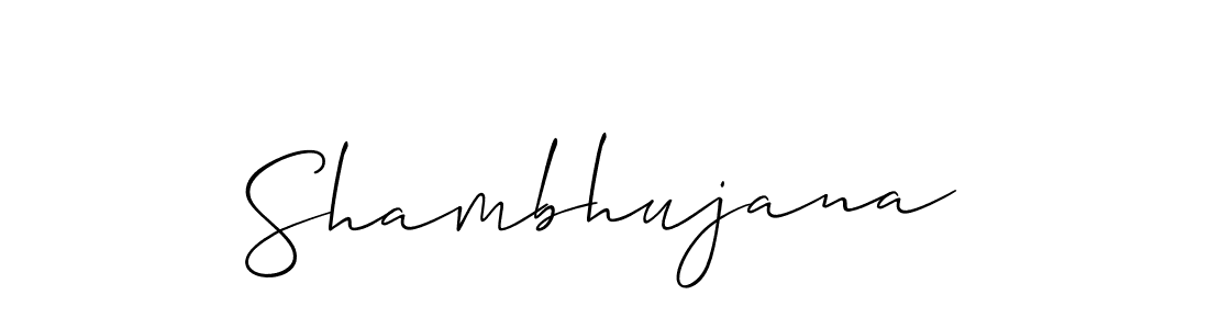 How to make Shambhujana signature? Allison_Script is a professional autograph style. Create handwritten signature for Shambhujana name. Shambhujana signature style 2 images and pictures png