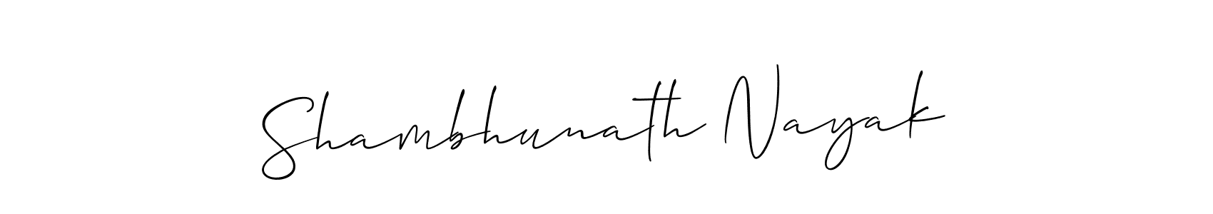 Design your own signature with our free online signature maker. With this signature software, you can create a handwritten (Allison_Script) signature for name Shambhunath Nayak. Shambhunath Nayak signature style 2 images and pictures png