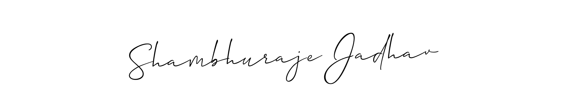 if you are searching for the best signature style for your name Shambhuraje Jadhav. so please give up your signature search. here we have designed multiple signature styles  using Allison_Script. Shambhuraje Jadhav signature style 2 images and pictures png