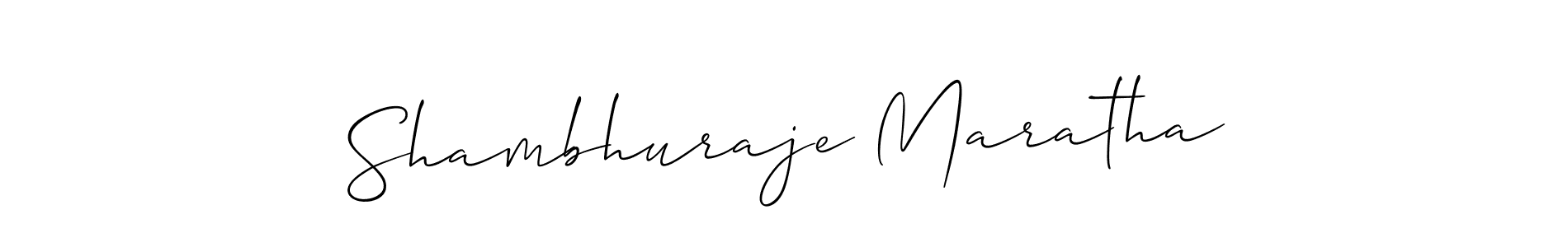 Create a beautiful signature design for name Shambhuraje Maratha. With this signature (Allison_Script) fonts, you can make a handwritten signature for free. Shambhuraje Maratha signature style 2 images and pictures png
