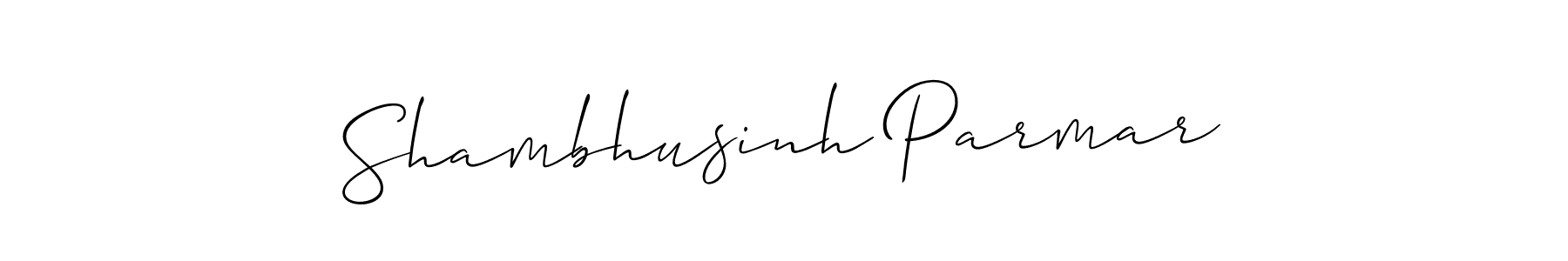 Also You can easily find your signature by using the search form. We will create Shambhusinh Parmar name handwritten signature images for you free of cost using Allison_Script sign style. Shambhusinh Parmar signature style 2 images and pictures png