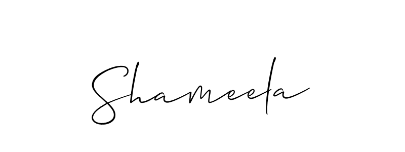 if you are searching for the best signature style for your name Shameela. so please give up your signature search. here we have designed multiple signature styles  using Allison_Script. Shameela signature style 2 images and pictures png