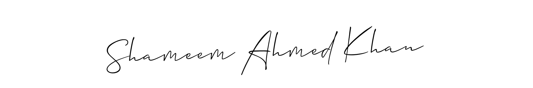 This is the best signature style for the Shameem Ahmed Khan name. Also you like these signature font (Allison_Script). Mix name signature. Shameem Ahmed Khan signature style 2 images and pictures png
