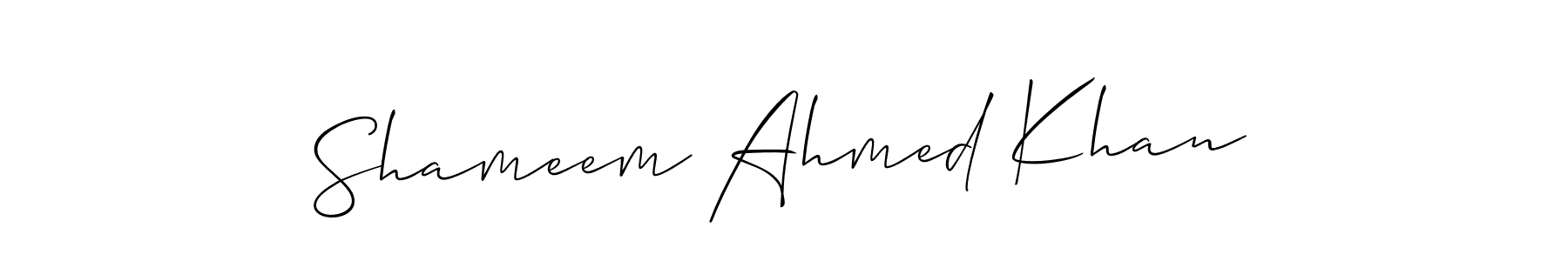 It looks lik you need a new signature style for name Shameem Ahmed Khan. Design unique handwritten (Allison_Script) signature with our free signature maker in just a few clicks. Shameem Ahmed Khan signature style 2 images and pictures png