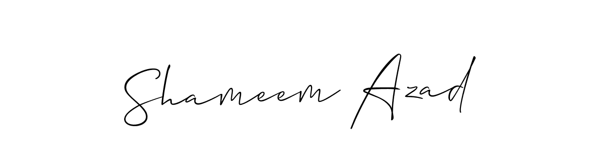 How to make Shameem Azad name signature. Use Allison_Script style for creating short signs online. This is the latest handwritten sign. Shameem Azad signature style 2 images and pictures png