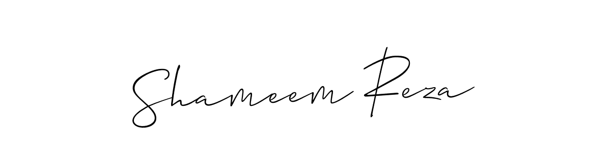 Design your own signature with our free online signature maker. With this signature software, you can create a handwritten (Allison_Script) signature for name Shameem Reza. Shameem Reza signature style 2 images and pictures png