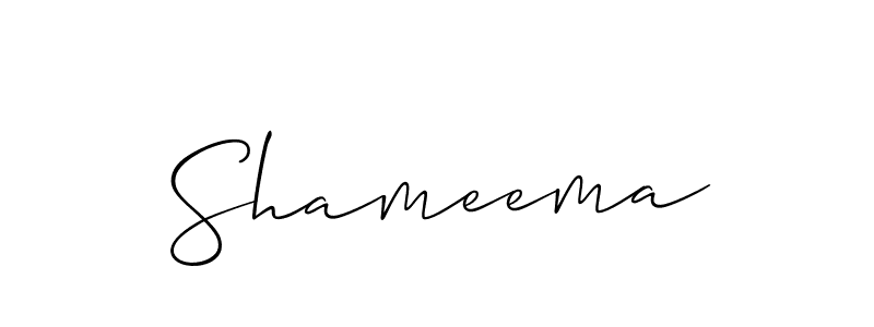 How to make Shameema signature? Allison_Script is a professional autograph style. Create handwritten signature for Shameema name. Shameema signature style 2 images and pictures png