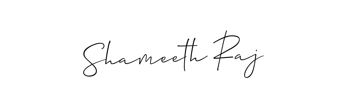 It looks lik you need a new signature style for name Shameeth Raj. Design unique handwritten (Allison_Script) signature with our free signature maker in just a few clicks. Shameeth Raj signature style 2 images and pictures png