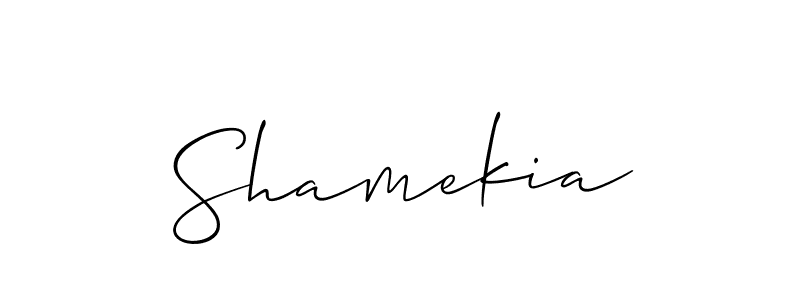 Make a beautiful signature design for name Shamekia. Use this online signature maker to create a handwritten signature for free. Shamekia signature style 2 images and pictures png