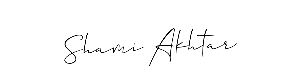 Make a short Shami Akhtar signature style. Manage your documents anywhere anytime using Allison_Script. Create and add eSignatures, submit forms, share and send files easily. Shami Akhtar signature style 2 images and pictures png