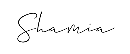 Practice writing Shamia with the flow of Allison_Script lettering. A fantastic source of inspiration for developing your personal signature style. Shamia signature style 2 images and pictures png