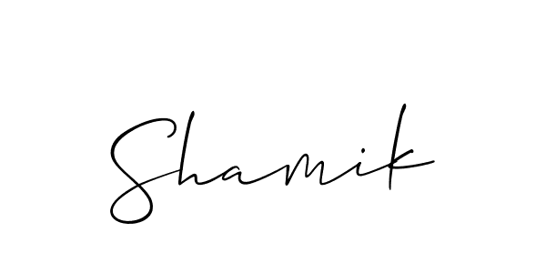 if you are searching for the best signature style for your name Shamik. so please give up your signature search. here we have designed multiple signature styles  using Allison_Script. Shamik signature style 2 images and pictures png
