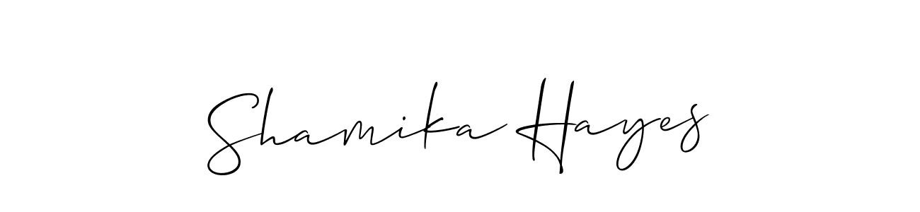 Best and Professional Signature Style for Shamika Hayes. Allison_Script Best Signature Style Collection. Shamika Hayes signature style 2 images and pictures png