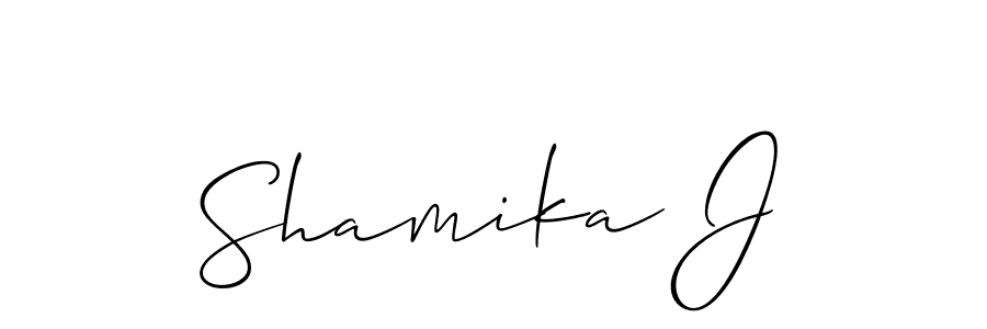 Once you've used our free online signature maker to create your best signature Allison_Script style, it's time to enjoy all of the benefits that Shamika J name signing documents. Shamika J signature style 2 images and pictures png