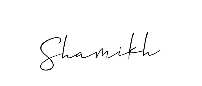 Best and Professional Signature Style for Shamikh. Allison_Script Best Signature Style Collection. Shamikh signature style 2 images and pictures png