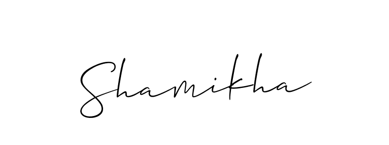 How to make Shamikha name signature. Use Allison_Script style for creating short signs online. This is the latest handwritten sign. Shamikha signature style 2 images and pictures png