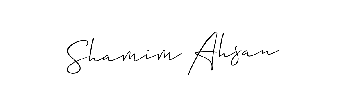 Create a beautiful signature design for name Shamim Ahsan. With this signature (Allison_Script) fonts, you can make a handwritten signature for free. Shamim Ahsan signature style 2 images and pictures png