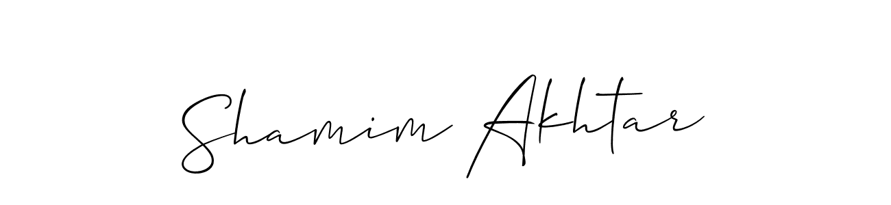 How to make Shamim Akhtar name signature. Use Allison_Script style for creating short signs online. This is the latest handwritten sign. Shamim Akhtar signature style 2 images and pictures png
