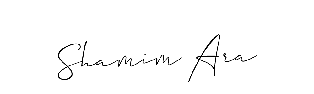 Create a beautiful signature design for name Shamim Ara. With this signature (Allison_Script) fonts, you can make a handwritten signature for free. Shamim Ara signature style 2 images and pictures png