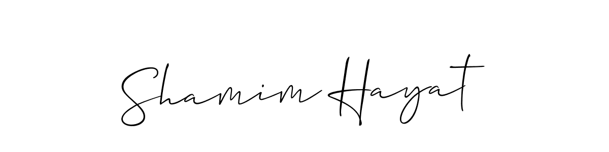 Shamim Hayat stylish signature style. Best Handwritten Sign (Allison_Script) for my name. Handwritten Signature Collection Ideas for my name Shamim Hayat. Shamim Hayat signature style 2 images and pictures png