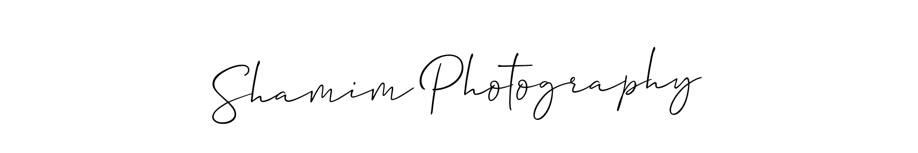 The best way (Allison_Script) to make a short signature is to pick only two or three words in your name. The name Shamim Photography include a total of six letters. For converting this name. Shamim Photography signature style 2 images and pictures png