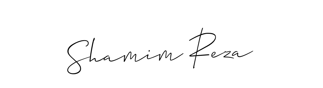 Use a signature maker to create a handwritten signature online. With this signature software, you can design (Allison_Script) your own signature for name Shamim Reza. Shamim Reza signature style 2 images and pictures png