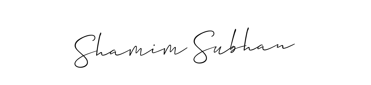 Similarly Allison_Script is the best handwritten signature design. Signature creator online .You can use it as an online autograph creator for name Shamim Subhan. Shamim Subhan signature style 2 images and pictures png