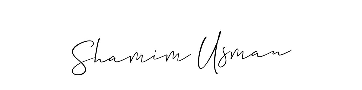 Also You can easily find your signature by using the search form. We will create Shamim Usman name handwritten signature images for you free of cost using Allison_Script sign style. Shamim Usman signature style 2 images and pictures png
