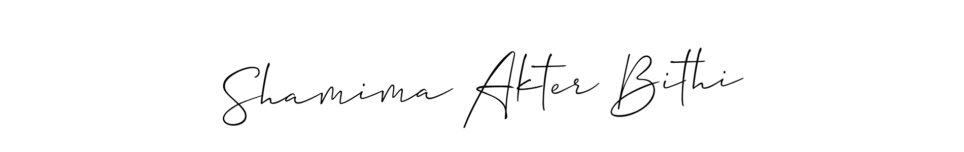 if you are searching for the best signature style for your name Shamima Akter Bithi. so please give up your signature search. here we have designed multiple signature styles  using Allison_Script. Shamima Akter Bithi signature style 2 images and pictures png