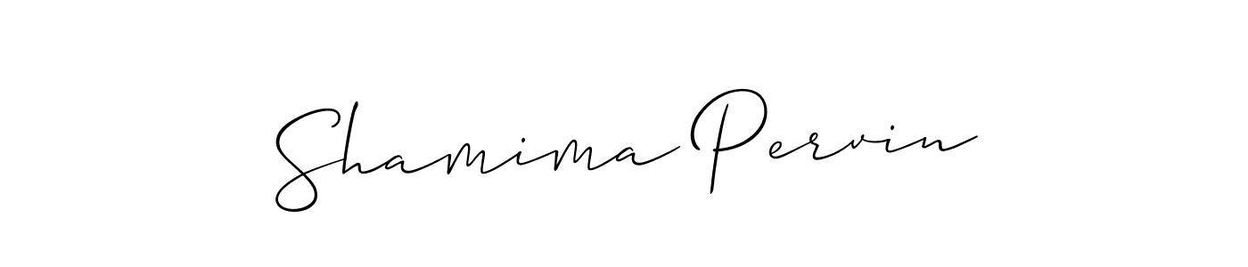 Design your own signature with our free online signature maker. With this signature software, you can create a handwritten (Allison_Script) signature for name Shamima Pervin. Shamima Pervin signature style 2 images and pictures png